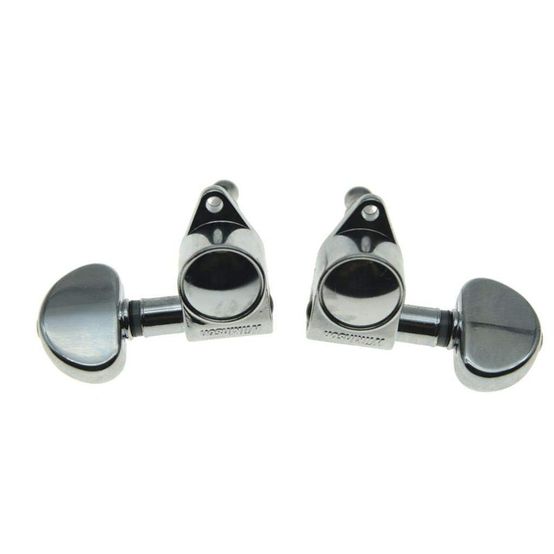 Wilkinson 3x3 ROTO Style Full Size Sealed Guitar Tuners Tuning Keys Pegs Guitar Machine Heads Fits USA Les Paul or Acoustic Guitars Chrome - Image 3